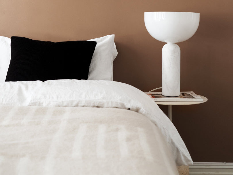 Stilrent soverom med sengetøy fra Myyk