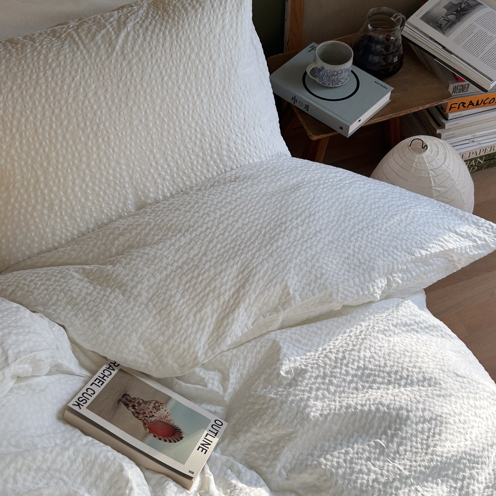 Hotellhvit Sengesett i krepp