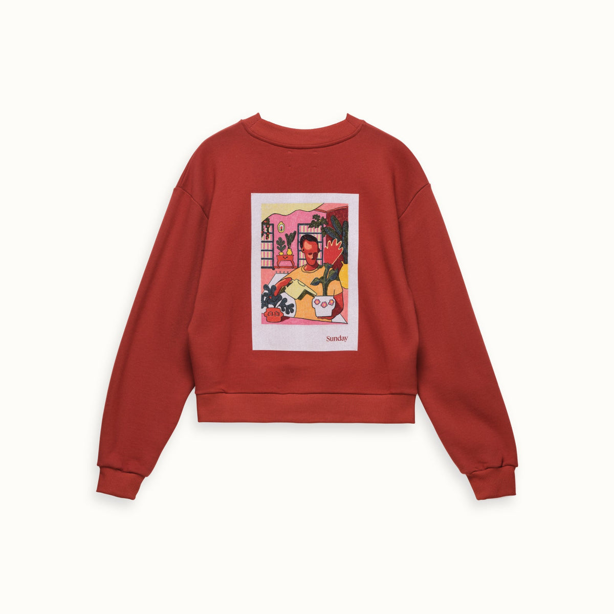 Rustrød Rossow Crewneck Dame