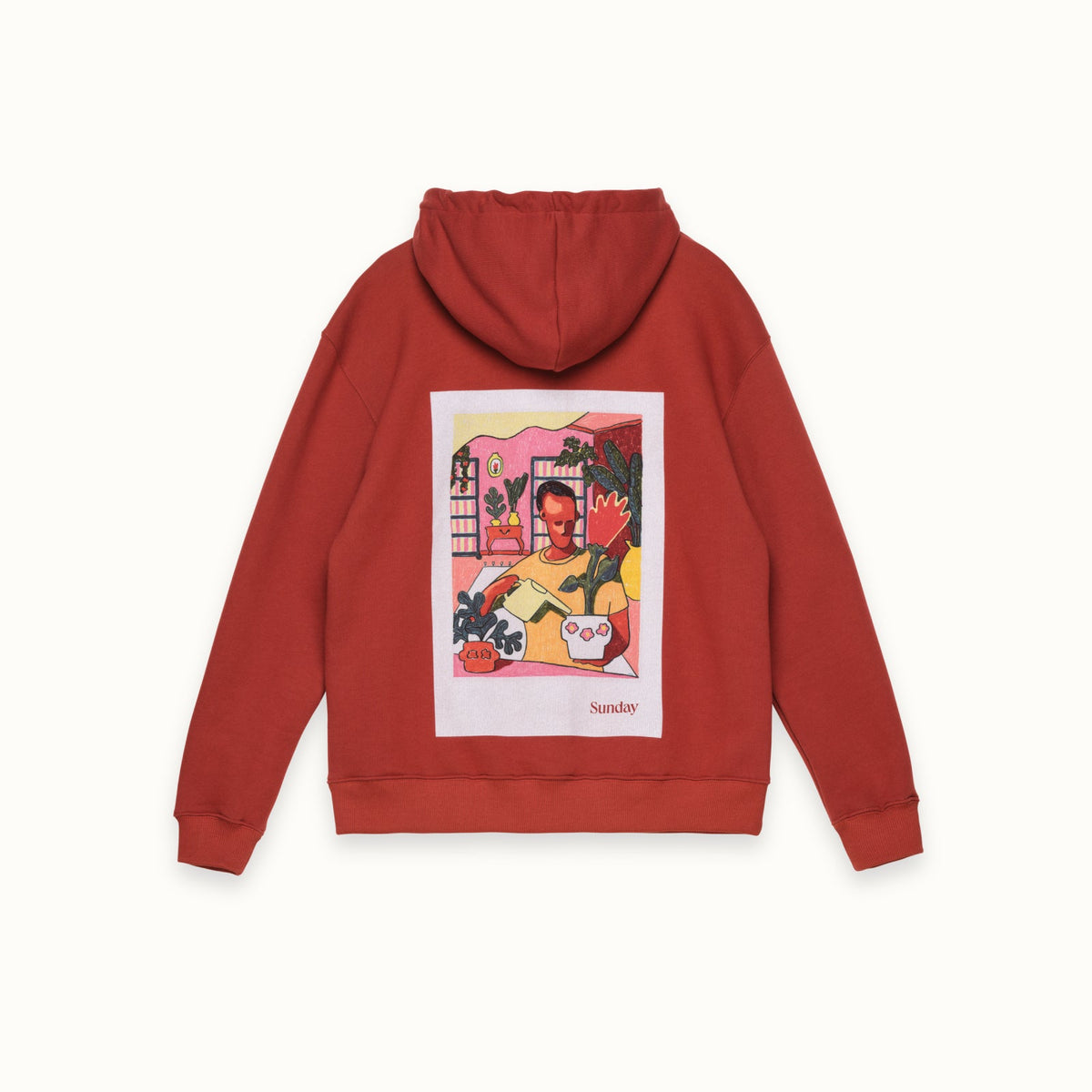 Rossow Hoodie Unisex Rustrød