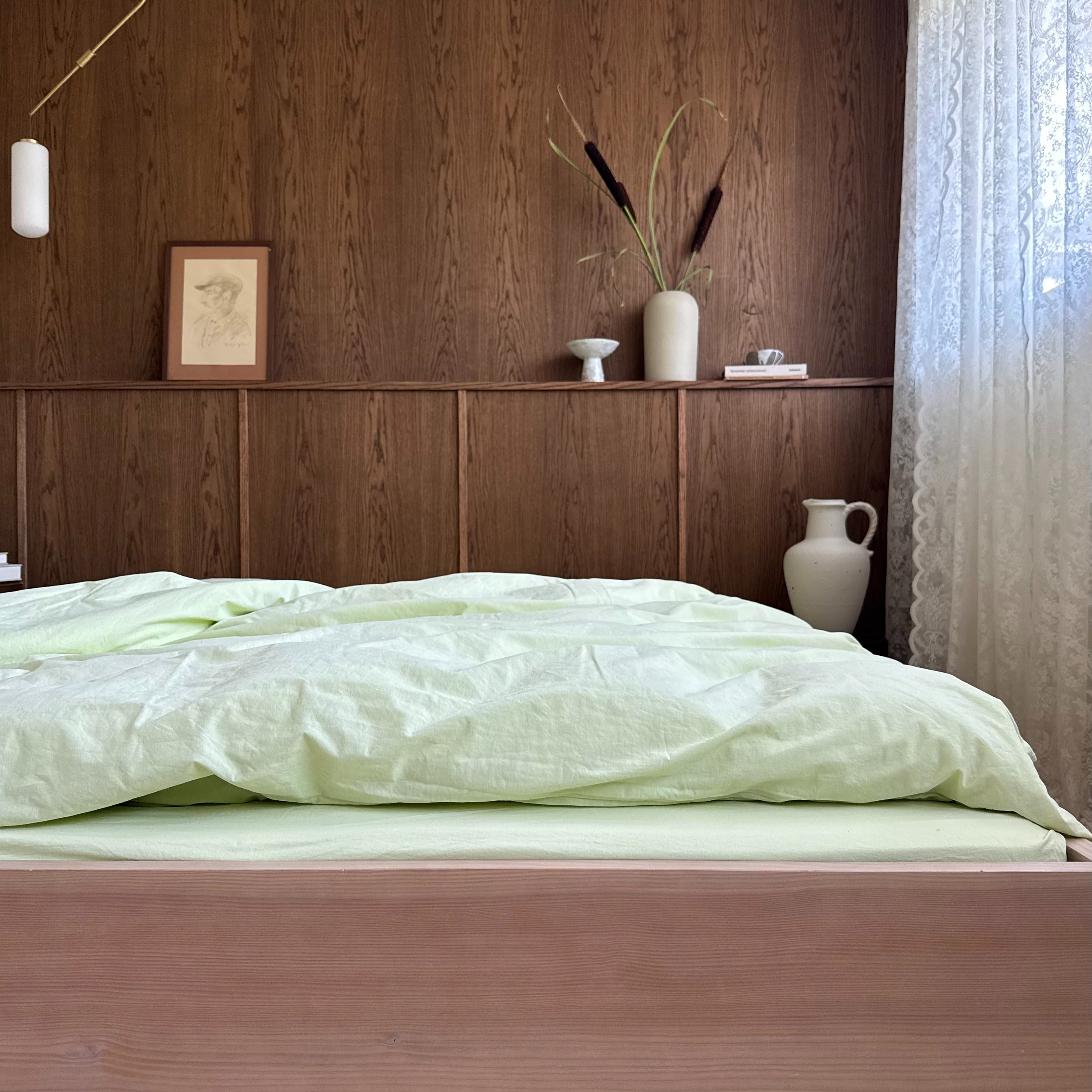 Pistasj Sengesett i percale