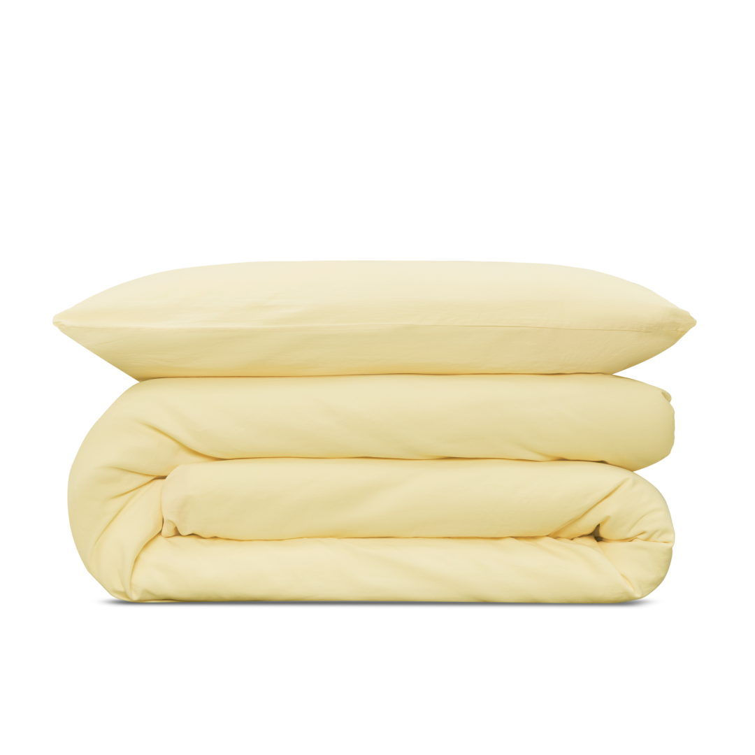 Strågul Sengesett i percale