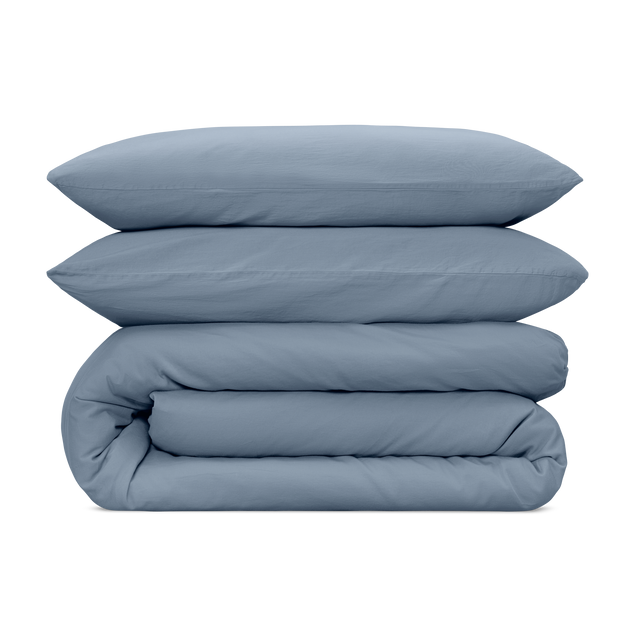 Midnattsblå Sengesett i matt sateng