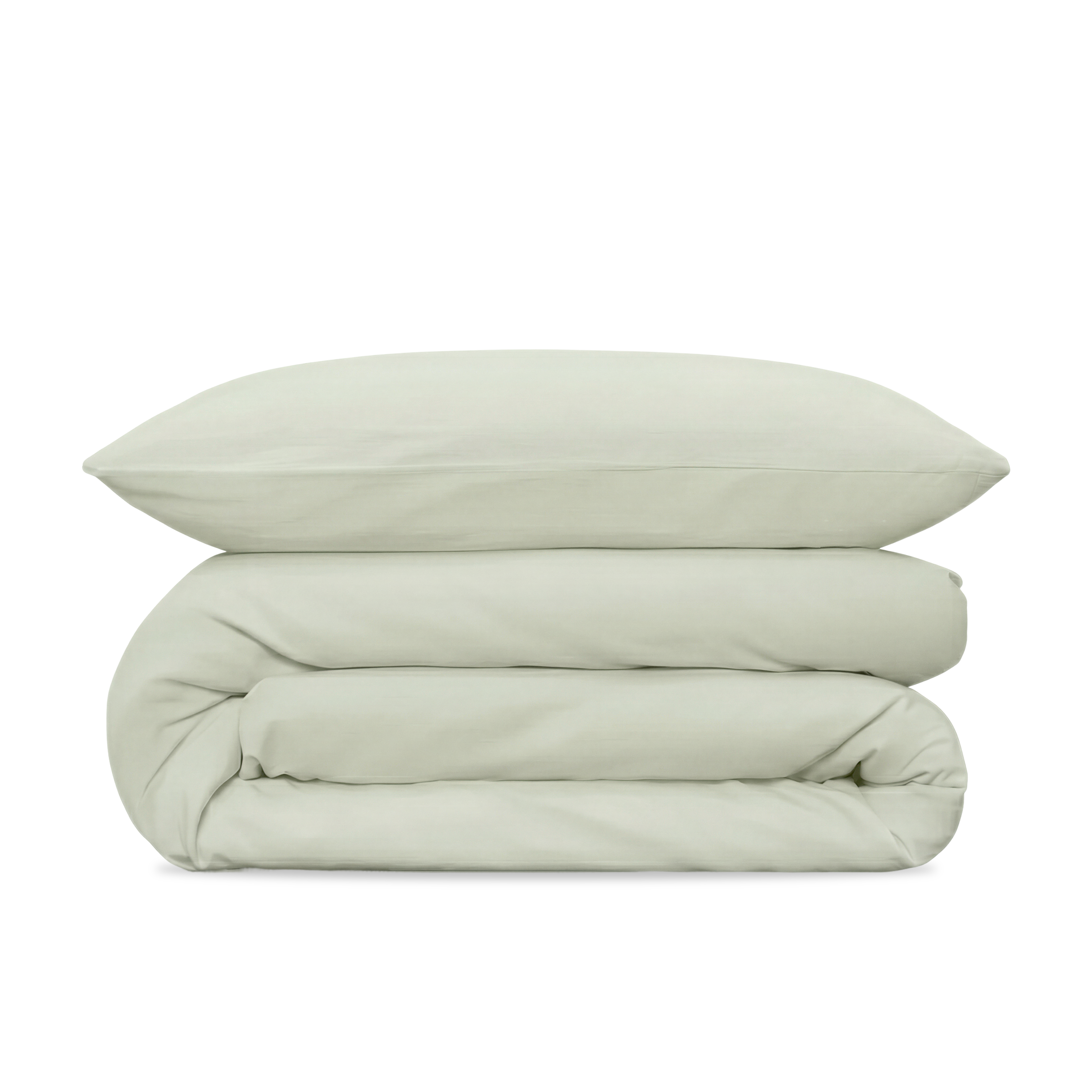 Kystgrønn Sengesett i matt sateng