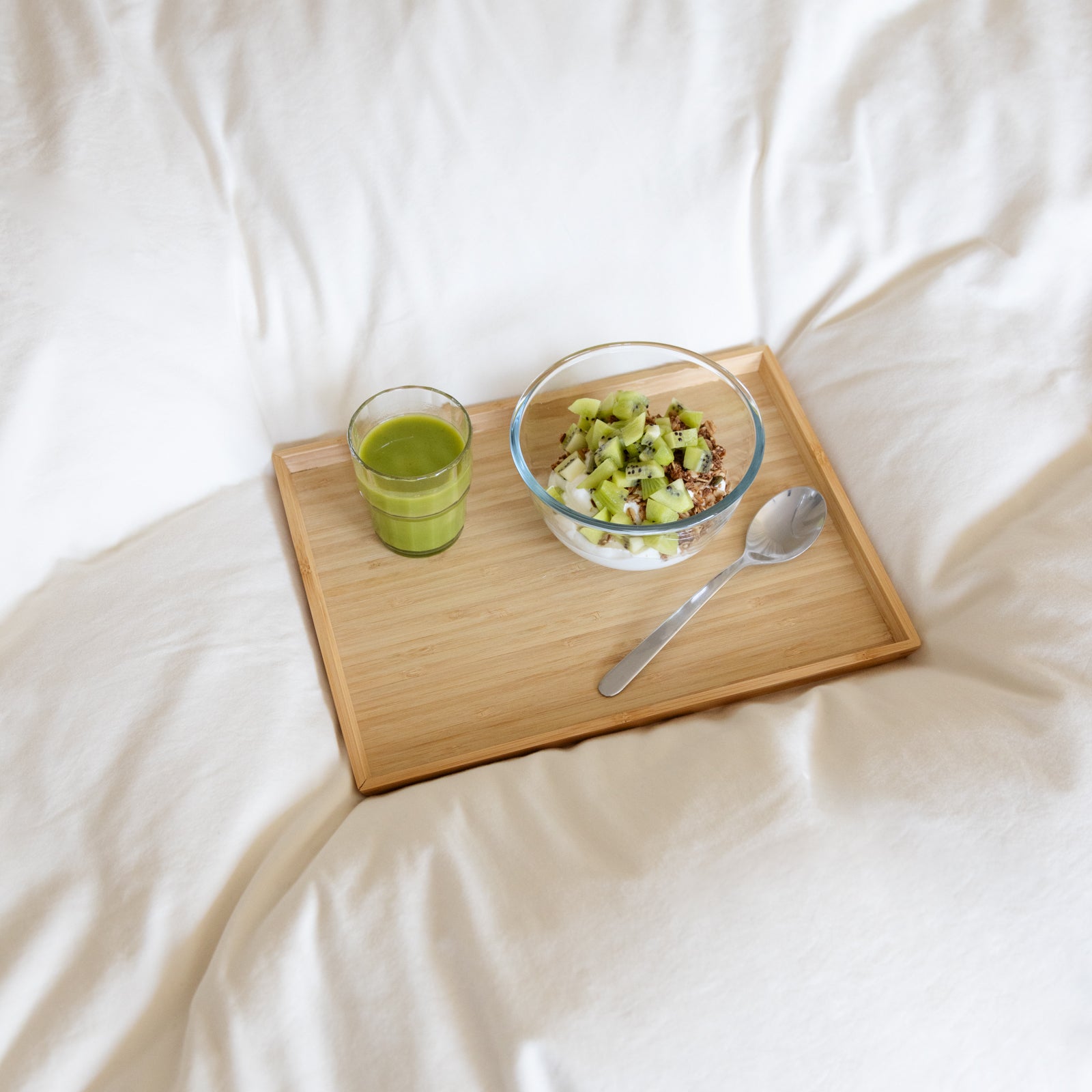 Perlemor Sengesett i matt sateng