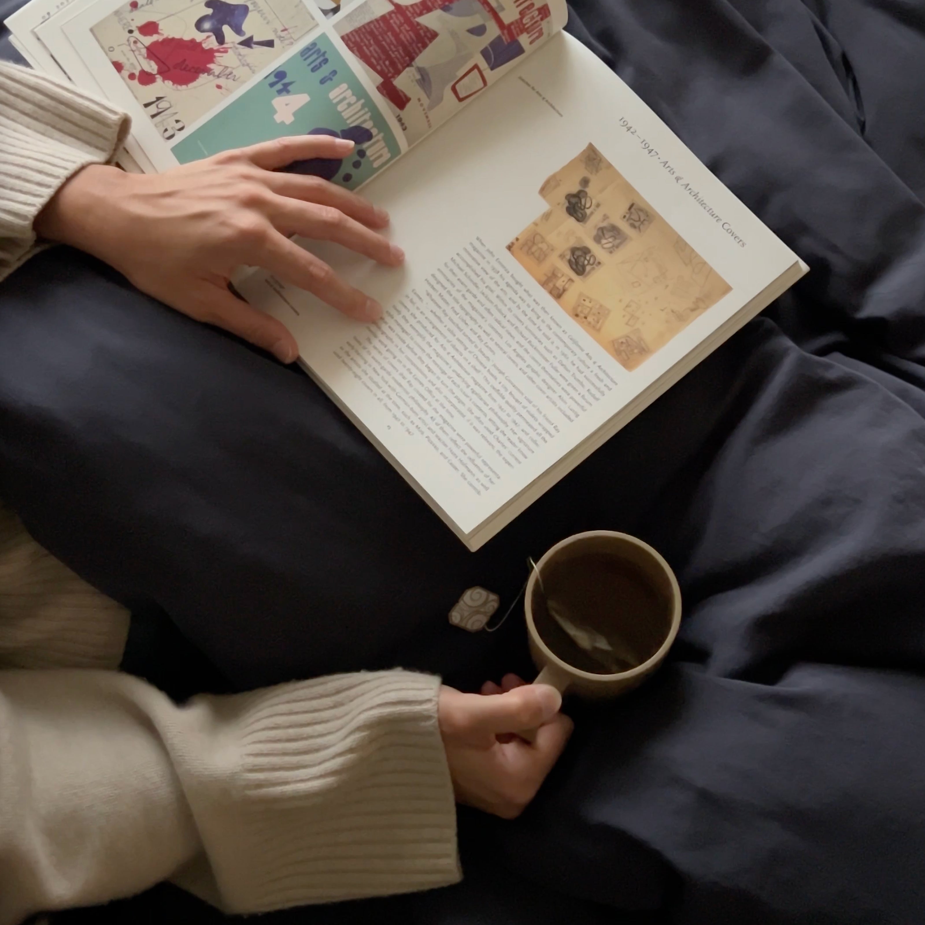 Skumring Sengesett i matt sateng