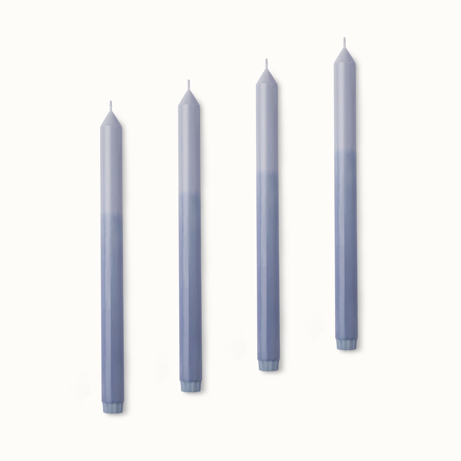 Duo stearinlys - 4 stk. Dueblå / Himmelblå