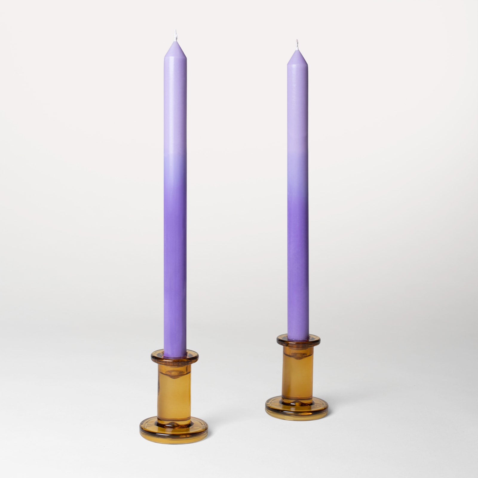 Duo stearinlys - 4 stk. Lakserosa / Strandbeige