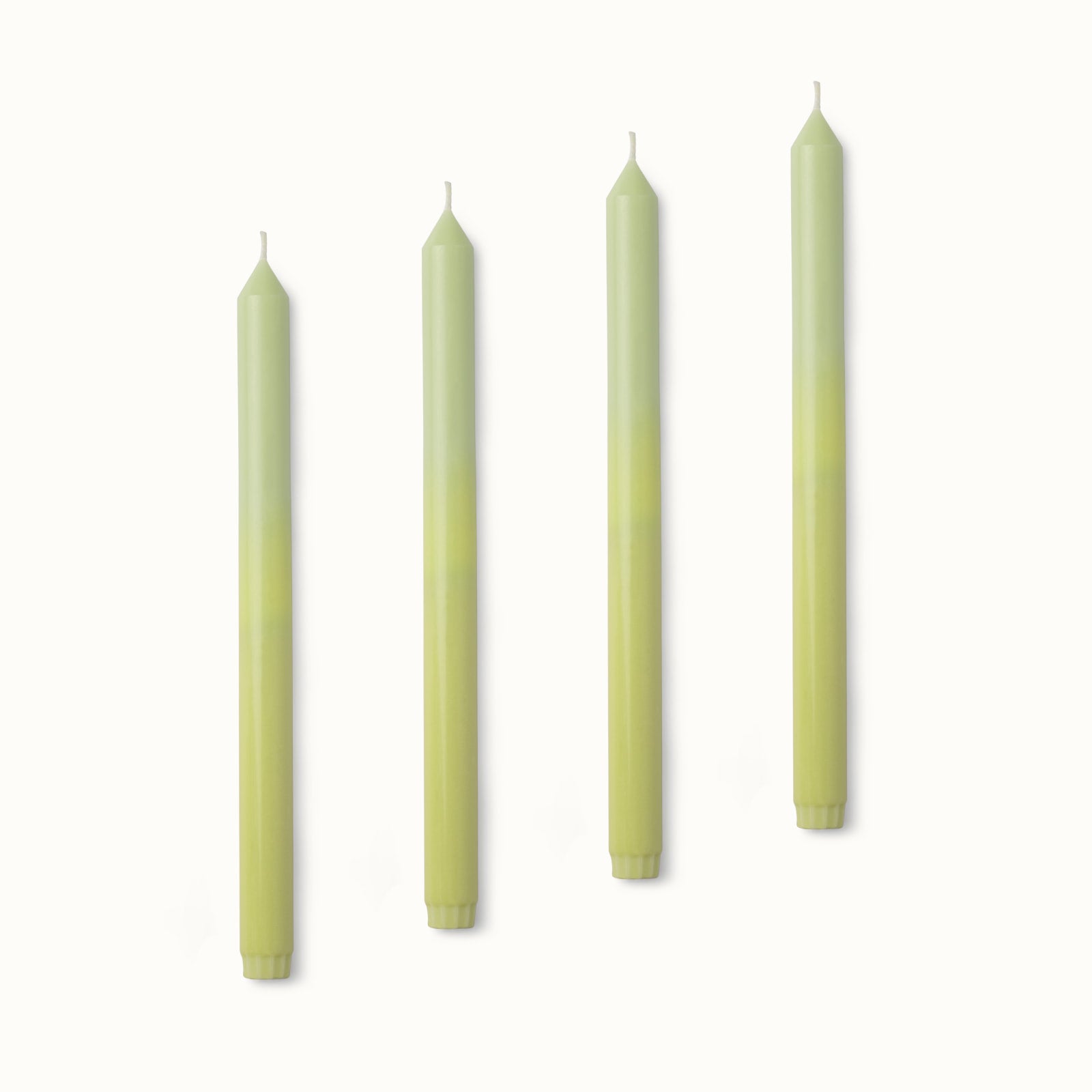 Duo stearinlys - 4 stk. Vårgrønn / Strågul