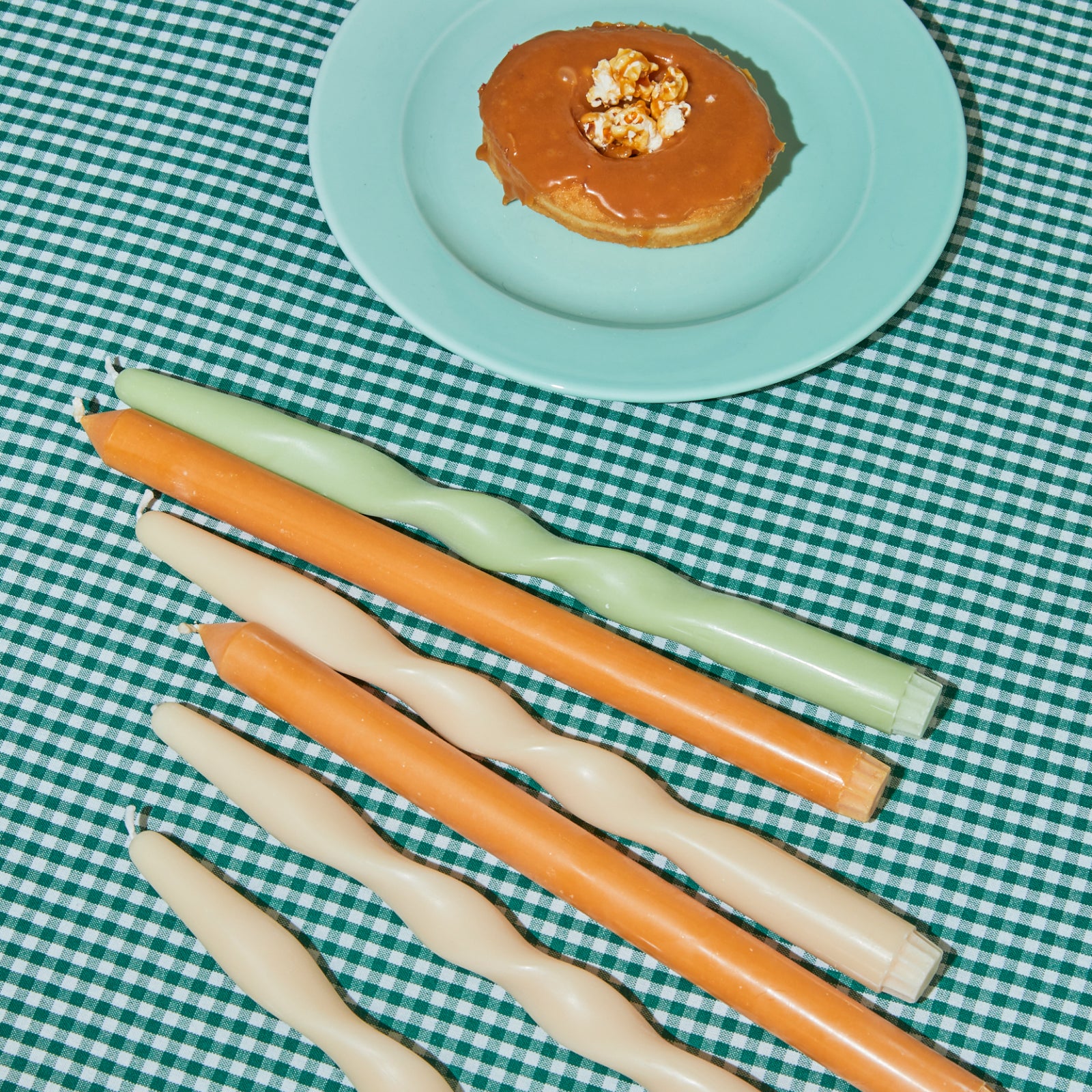 Duo stearinlys - 4 stk. Lakserosa / Strandbeige