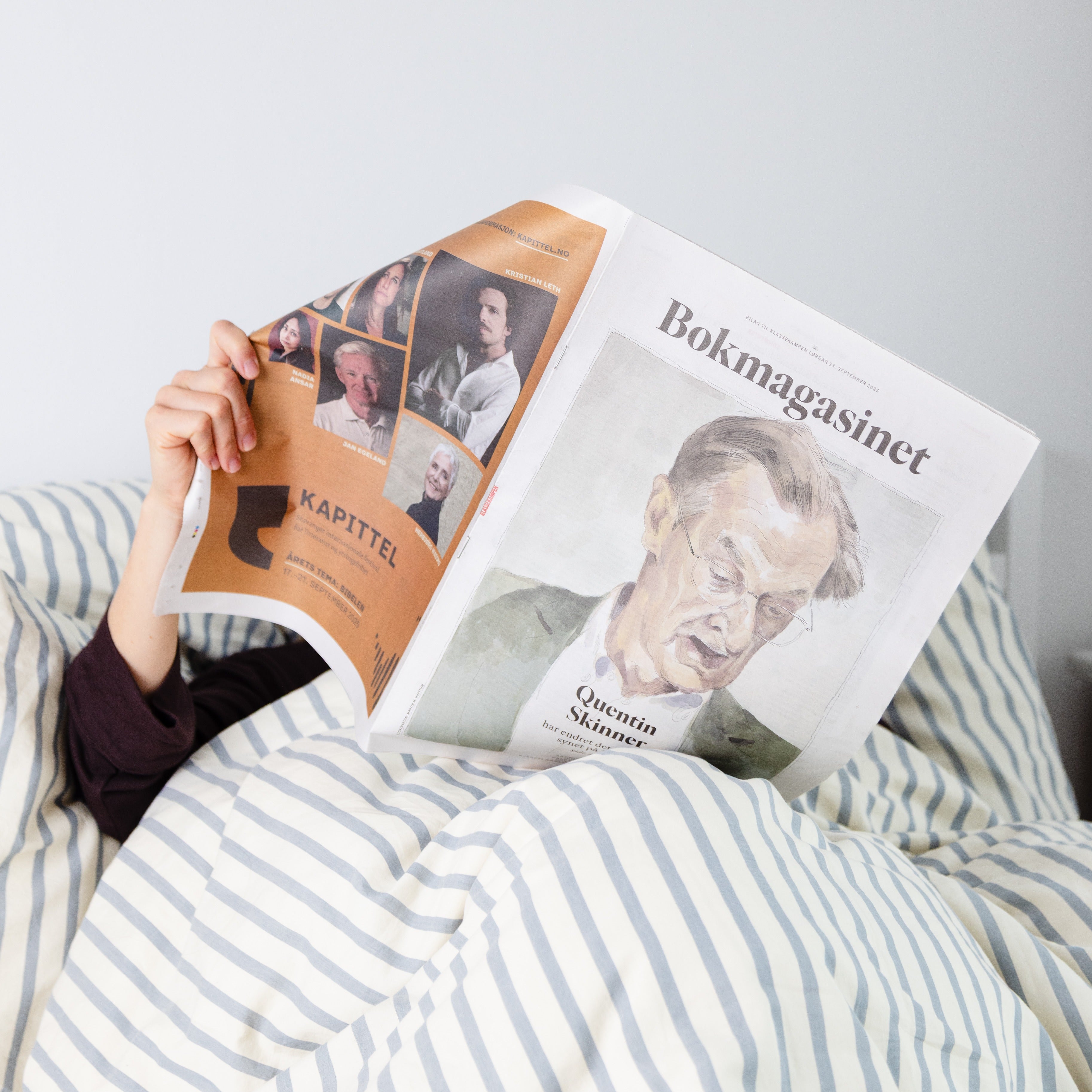 Perlemor/Midnattsblå Sengesett i matt sateng