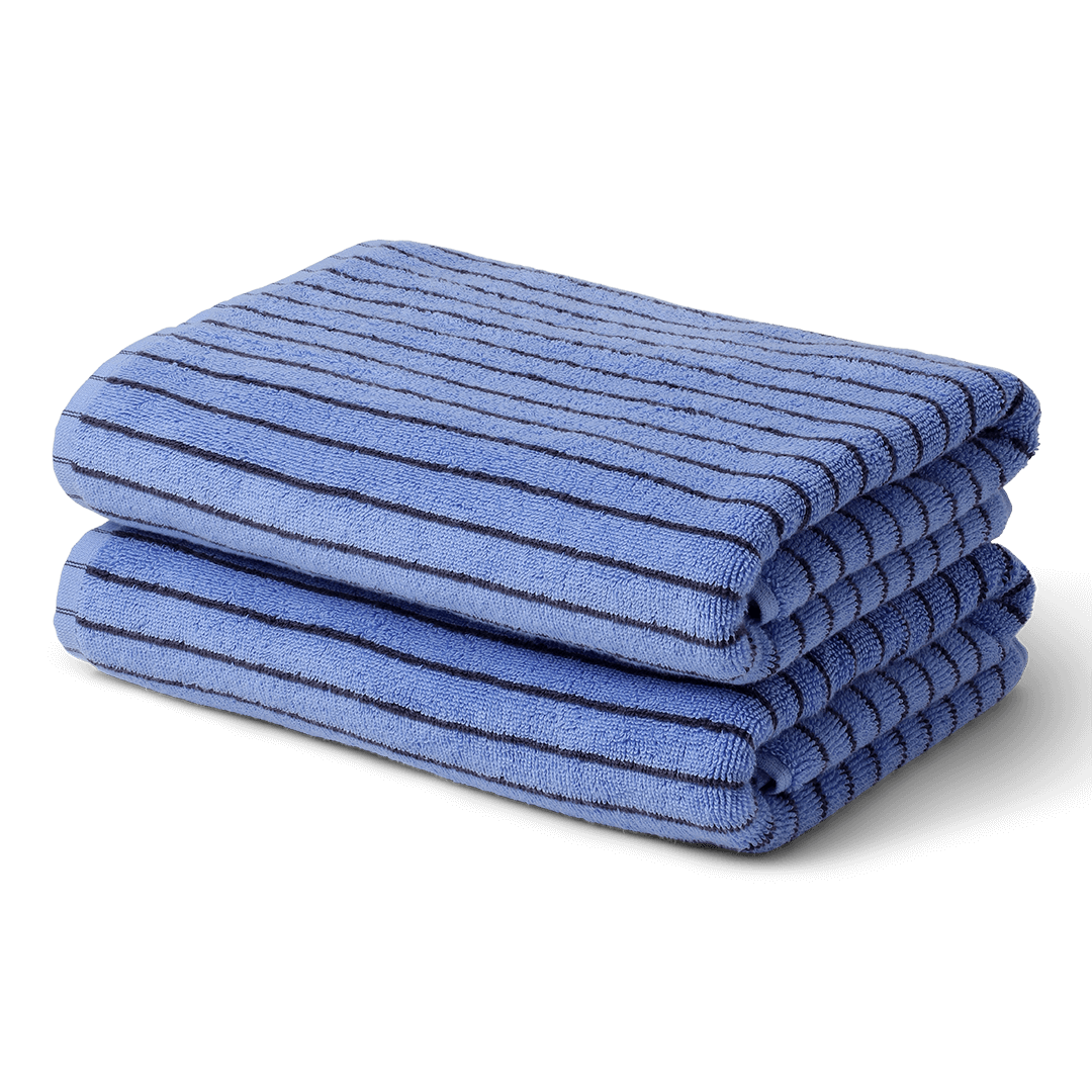 Klassiske dusjhåndklær (2 stk) Himmelblå/Skumring