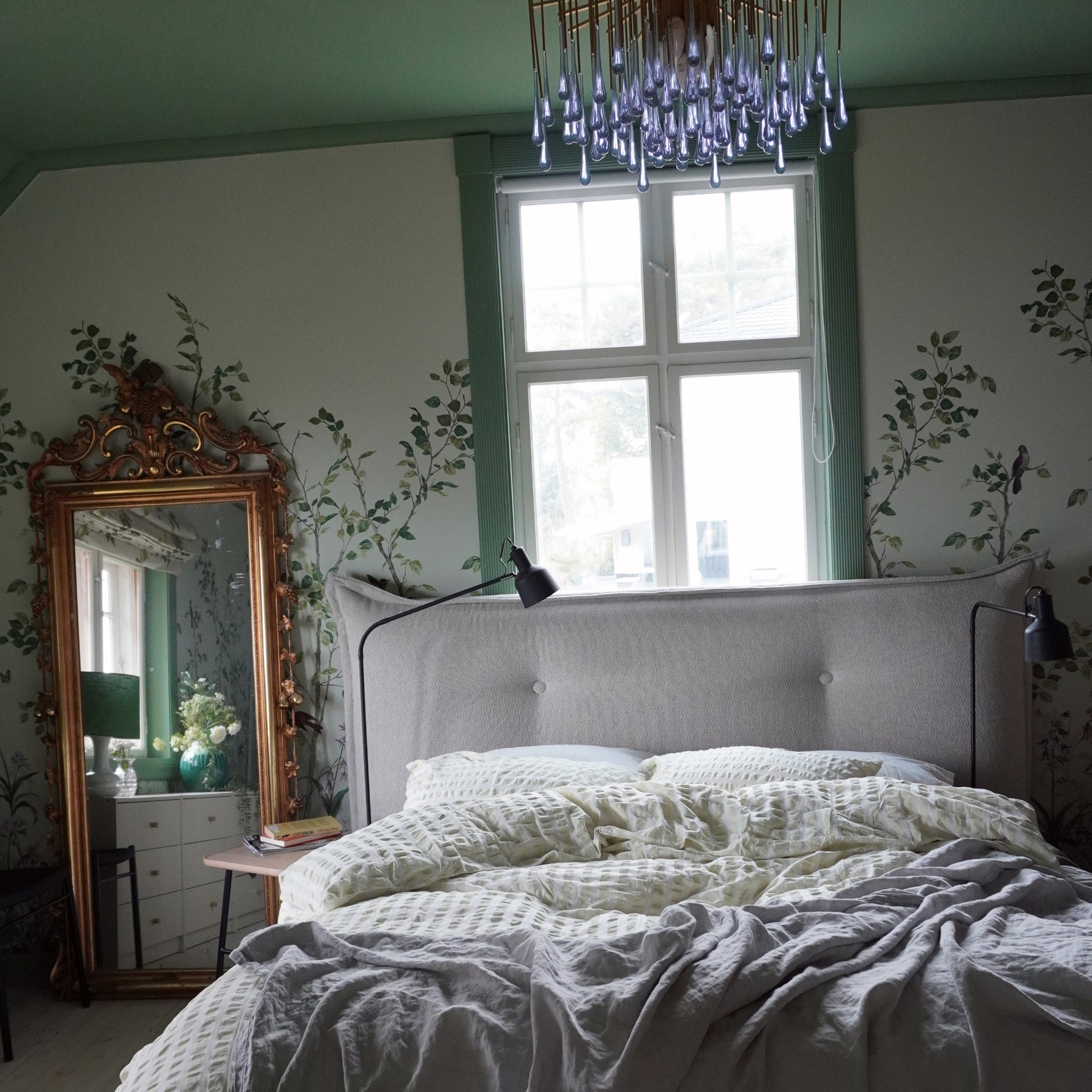 Kystgrønn/Bomull Sengesett