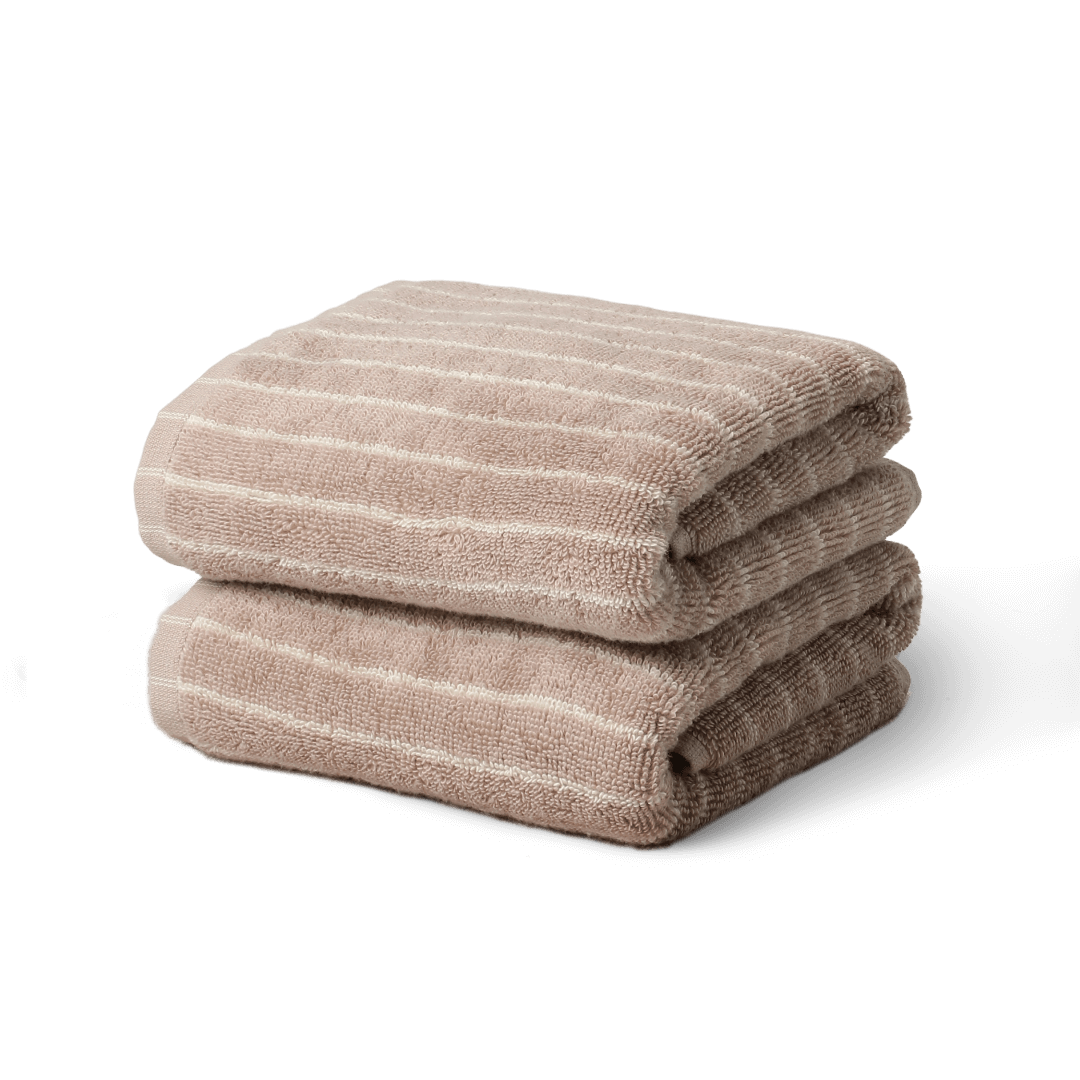 Klassiske håndhåndklær (2 stk) Havre/Perlemor