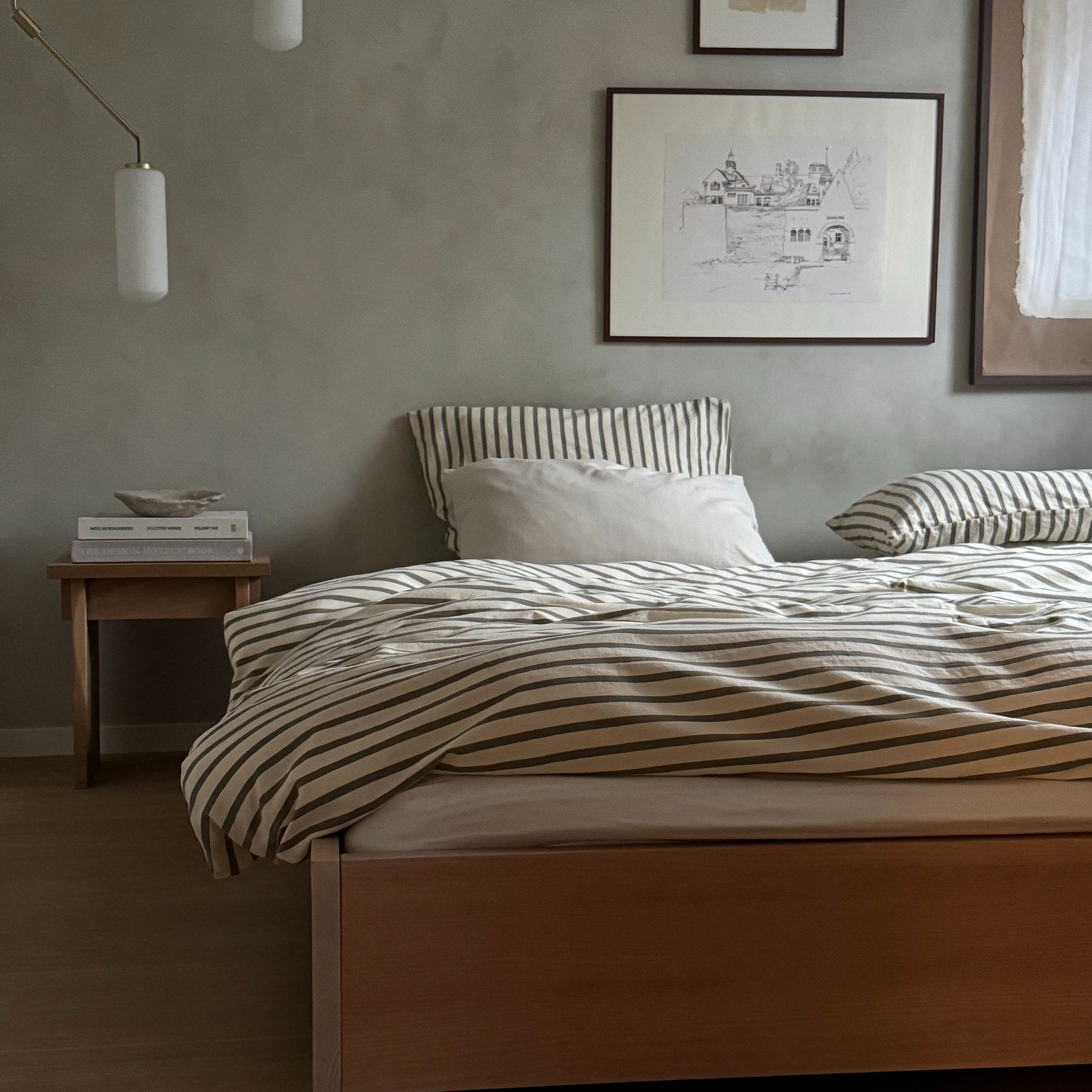 Perlemor/Mose Sengesett i matt sateng