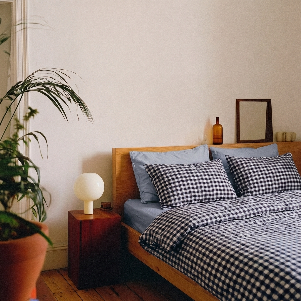 Skumring/Hotellhvit Sengesett i krepp