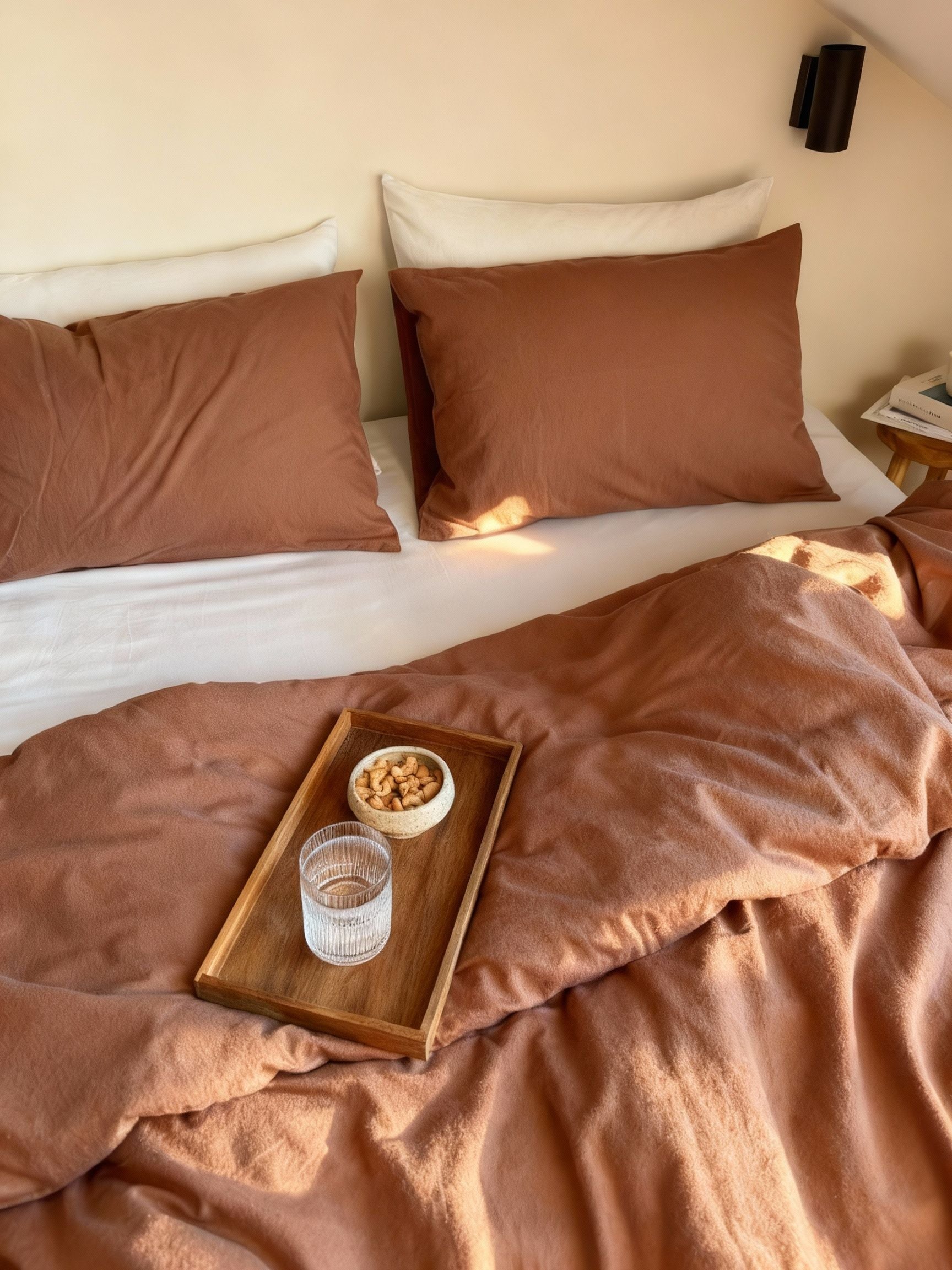 Terrakotta Sengesett i Flanell