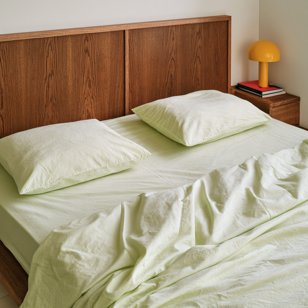 Pistasj Sengesett i percale
